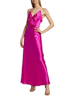 Luciole Silk Bow Maxi Dress