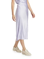 Anya Satin Midi-Skirt