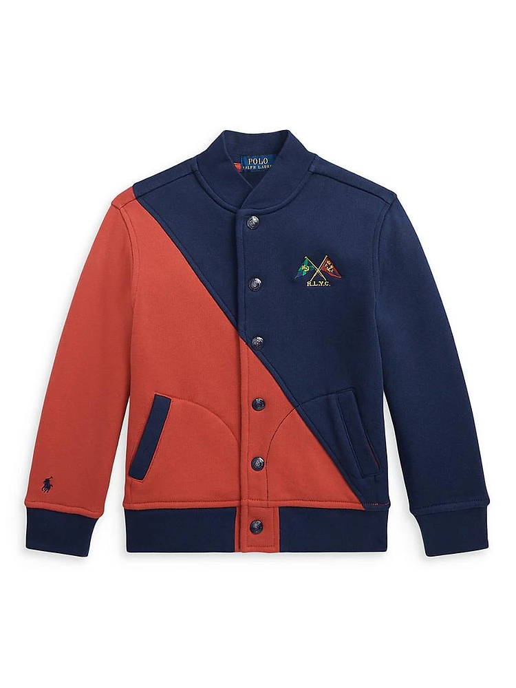 Little Boy's & Colorblock Baseball Jacket