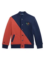 Little Boy's & Colorblock Baseball Jacket