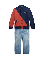 Little Boy's & Colorblock Baseball Jacket