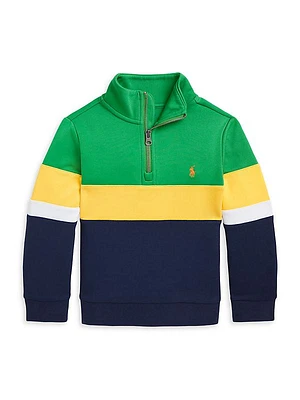 Little Boy's & Boy's Double-Knit Quarter-Zip