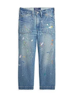 Little Boy's & Paint-Splatter Jeans