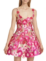 Jasmine Floral Appliqué Minidress