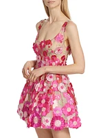 Jasmine Floral Appliqué Minidress