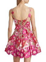 Jasmine Floral Appliqué Minidress