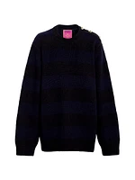 Striped Cashmere-Blend Sweater