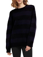 Striped Cashmere-Blend Sweater