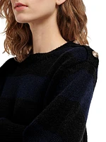 Striped Cashmere-Blend Sweater