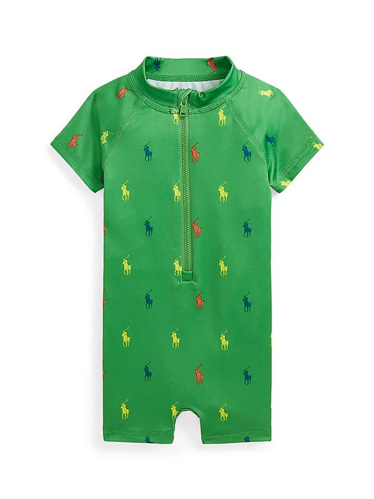 Baby Boy's Swim Rashguard Romper