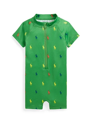 Baby Boy's Swim Rashguard Romper