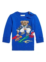 Baby Boy's Polo Bear Cotton Crewneck Sweater