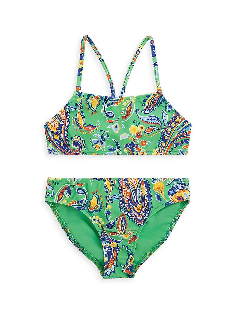 Little Girl's & Paisley Print Swim Bikini