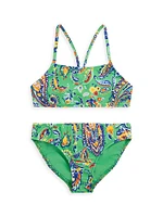 Little Girl's & Paisley Print Swim Bikini