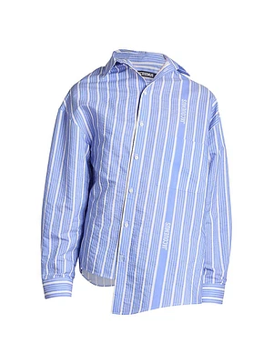 Cuadro Logo Striped Button-Front Shirt