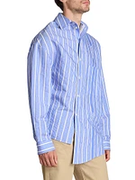 Cuadro Logo Striped Button-Front Shirt