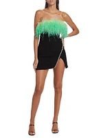 Ombré Feather Diamante Minidress