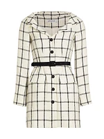 Checkered Belted Minidress