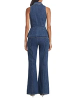 Two-Piece Denim Jumpsuit