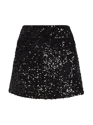 Sequined A-Line Miniskirt