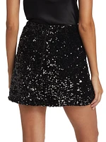 Sequined A-Line Miniskirt