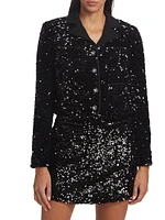 Sequined Crop Jacket