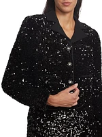 Sequined Crop Jacket