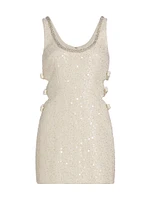 Bouclé Cut-Out Minidress