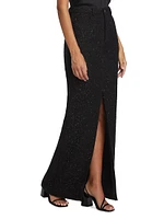 Bouclé Slit Maxi Skirt