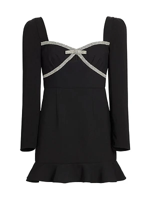 Diamante Bow Minidress