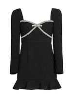 Diamante Bow Minidress