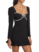 Diamante Bow Minidress