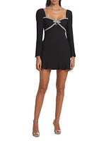 Diamante Bow Minidress