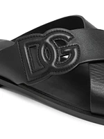 Logo Cut-Out Leather Sandals