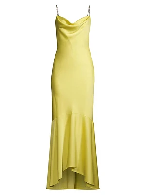 High-Low Satin Gown