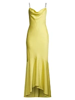 High-Low Satin Gown