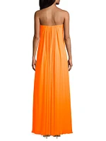 Strapless Chiffon Maxi Dress