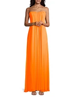 Strapless Chiffon Maxi Dress