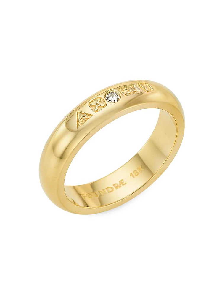 True Love 18K Yellow Gold Engravable Ring