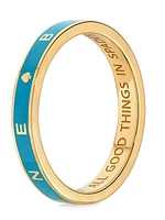 Reverie: The Path To Joy 18K Yellow Gold & Enamel Thin Band Ring