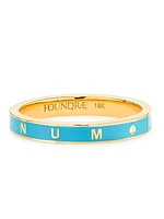 Reverie: The Path To Joy 18K Yellow Gold & Enamel Thin Band Ring