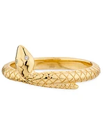 Wholeness Snake 18K Yellow Gold & 0.01 TCW Diamond Engraved Bookend Band