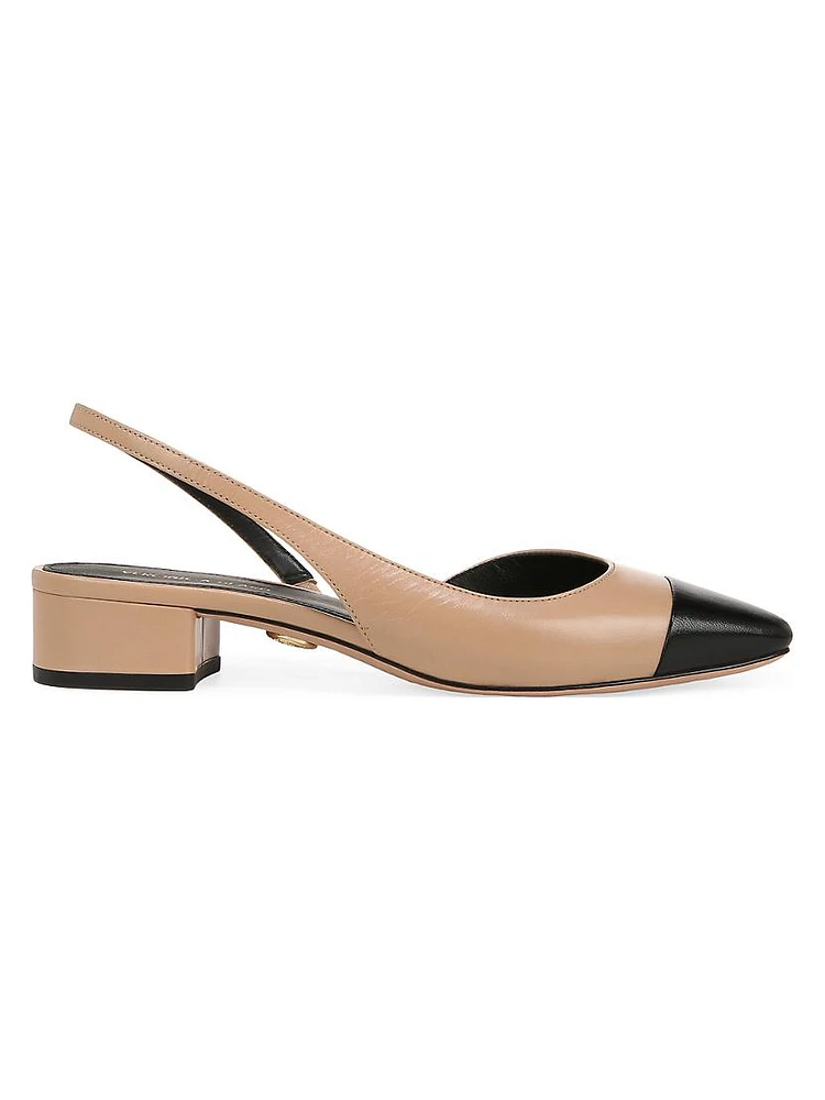 Cecile Leather Slingback Pumps