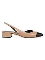 Cecile Leather Slingback Pumps