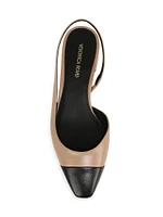 Cecile Leather Slingback Pumps