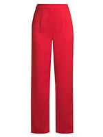 Crepe Wide-Leg Pants