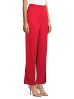 Crepe Wide-Leg Pants