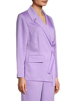 Crepe Wrap Blazer