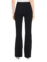 Crepe High-Waist Flare-Leg Pants