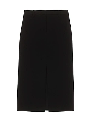 Trouser-Style Crepe Midi-Skirt